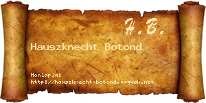Hauszknecht Botond névjegykártya