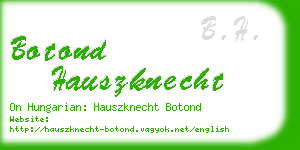 botond hauszknecht business card